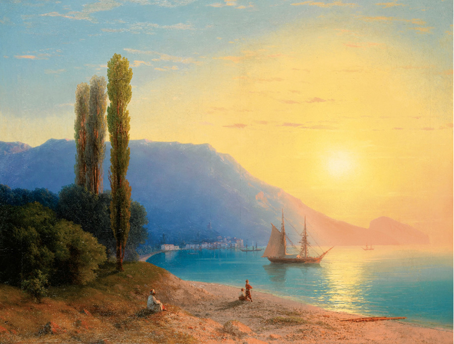 sunset over yalta